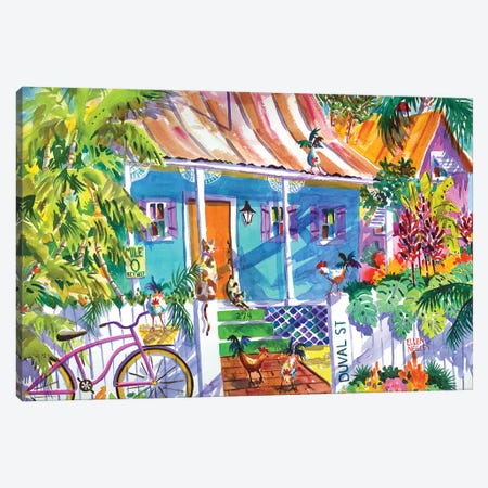 Key Lime Cottage II Canvas Print #ELN27} by Ellen Negley Canvas Artwork