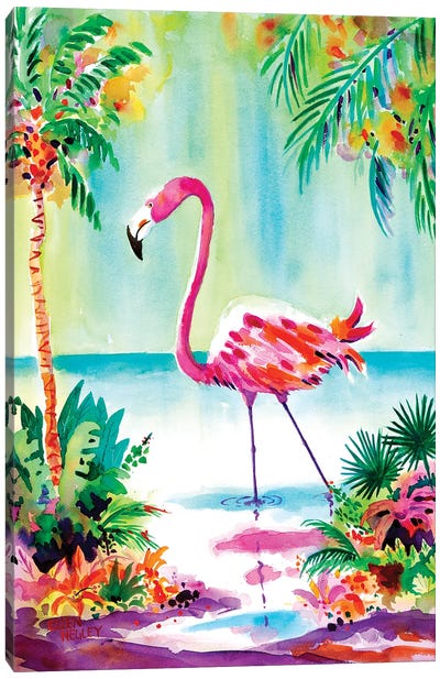 Flamingo Lagoon Canvas Art Print