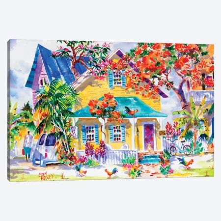 Key West Colors Canvas Print #ELN77} by Ellen Negley Canvas Print