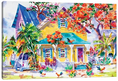 Key West Colors Canvas Art Print - Hospitality