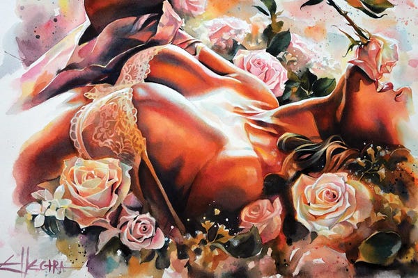Lingerie: Sensual Roses by Ellectra Art