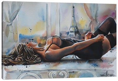 Dreams In Paris Canvas Art Print - Ellectra Art