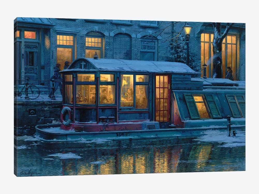 Evening Teatime by Evgeny Lushpin 1-piece Canvas Print
