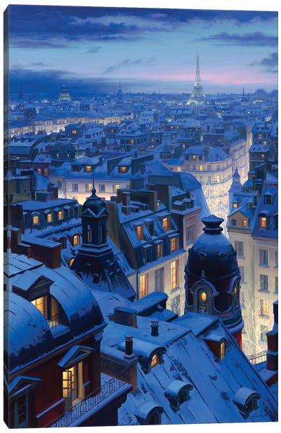 Night Symphony Canvas Art Print - Winter Art
