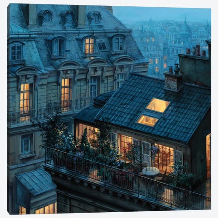 Rooftop Hideout Canvas Print #ELU20} by Evgeny Lushpin Canvas Wall Art