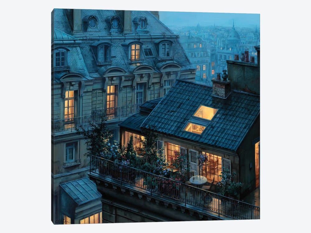 Rooftop Hideout by Evgeny Lushpin 1-piece Canvas Artwork