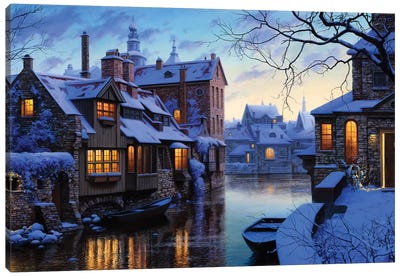 The Venice of the North Canvas Art Print - Christmas Scenes