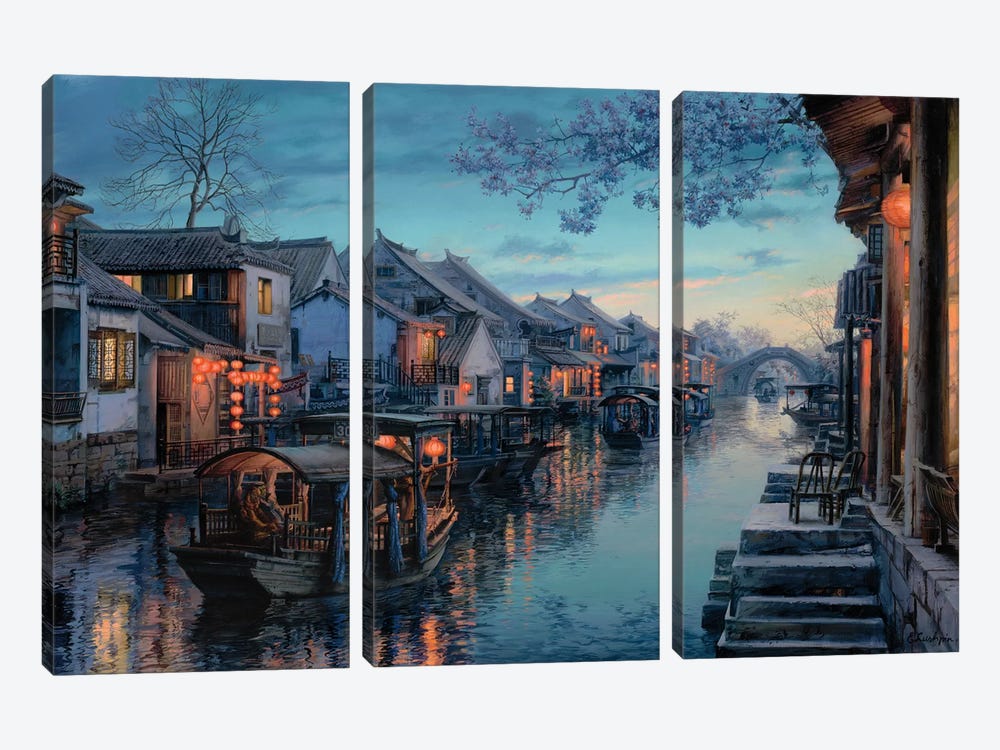 Xitang Melody by Evgeny Lushpin 3-piece Canvas Wall Art