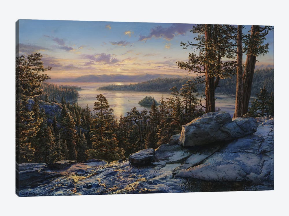 Dawn At Lake Tahoe by Evgeny Lushpin 1-piece Canvas Art Print