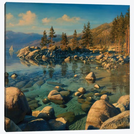 Tahoe Serenity Canvas Print #ELU34} by Evgeny Lushpin Canvas Artwork