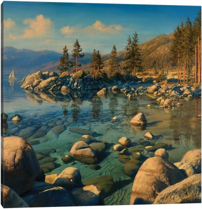Tahoe Serenity Canvas Art Print - Cloud Art