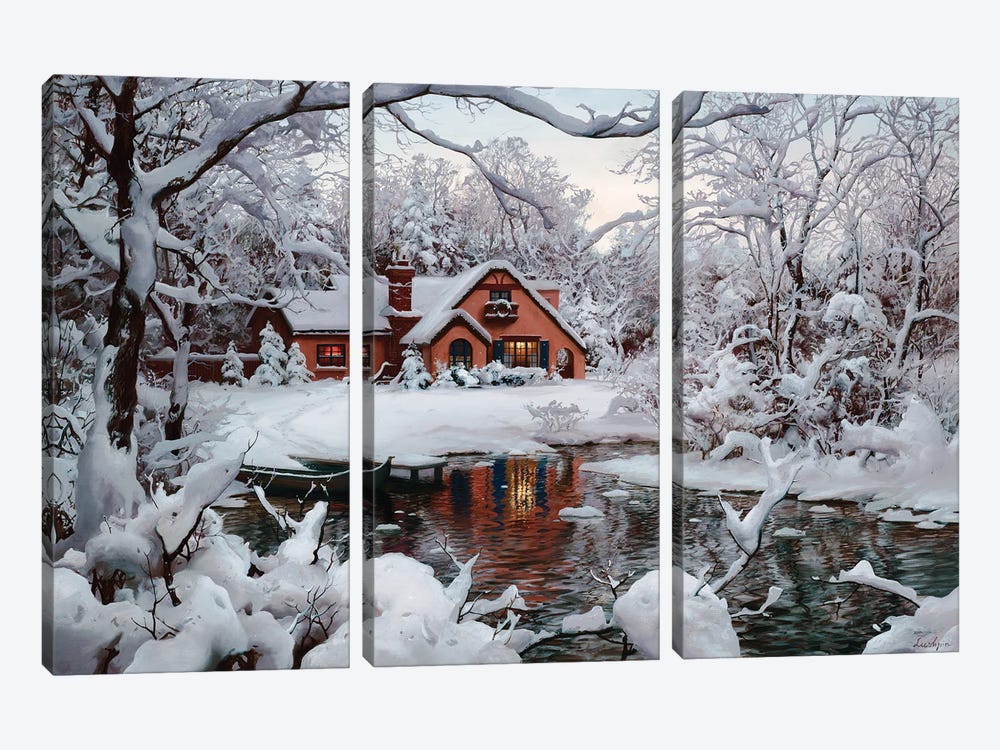Winter Wonderland by Evgeny Lushpin 3-piece Canvas Art