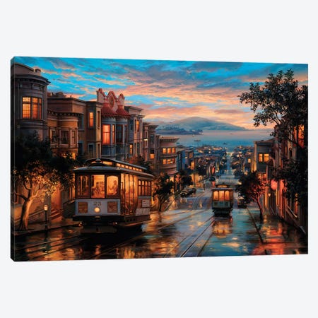 Cable Car Heaven Canvas Print #ELU4} by Evgeny Lushpin Canvas Wall Art
