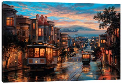 Cable Car Heaven Canvas Art Print - United States of America Art