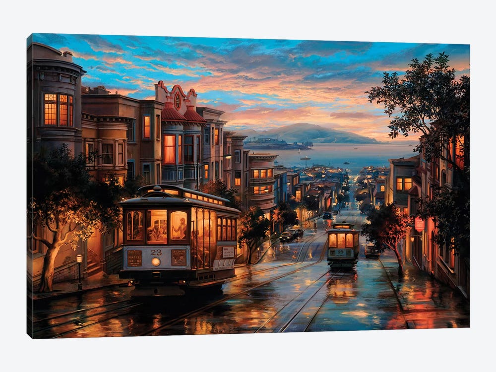 Cable Car Heaven by Evgeny Lushpin 1-piece Canvas Wall Art
