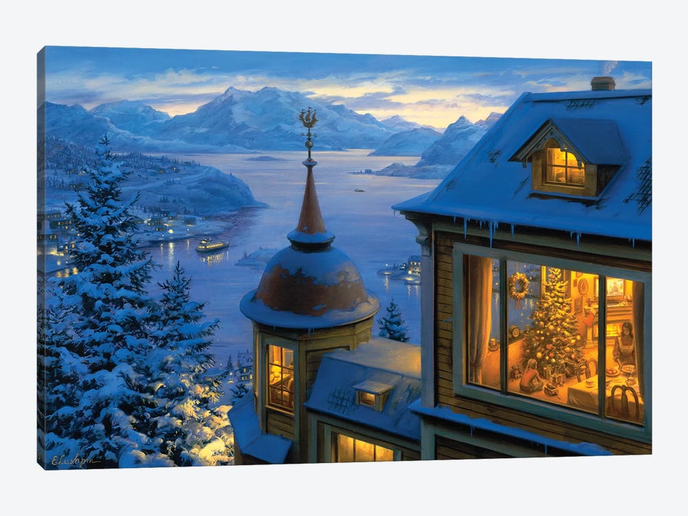 Coming Home For Christmas by Evgeny Lushpin 1-piece Canvas Artwork