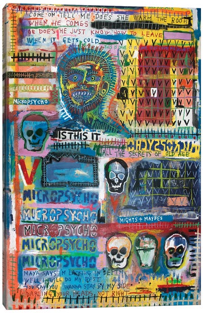 Micro Pycho I Canvas Art Print - Eddie Love