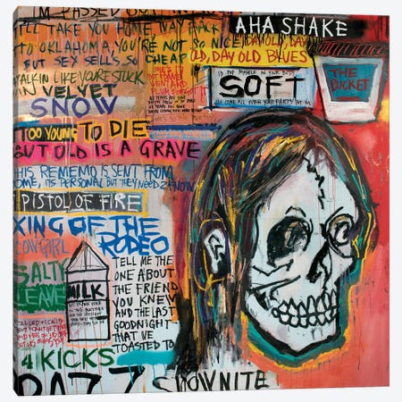 AHA Shake Heartbreak Canvas Print #ELV30} by Eddie Love Canvas Art