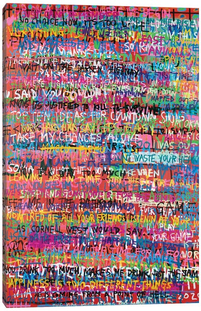 Strokes 2001 - 2016 Canvas Art Print - Eddie Love