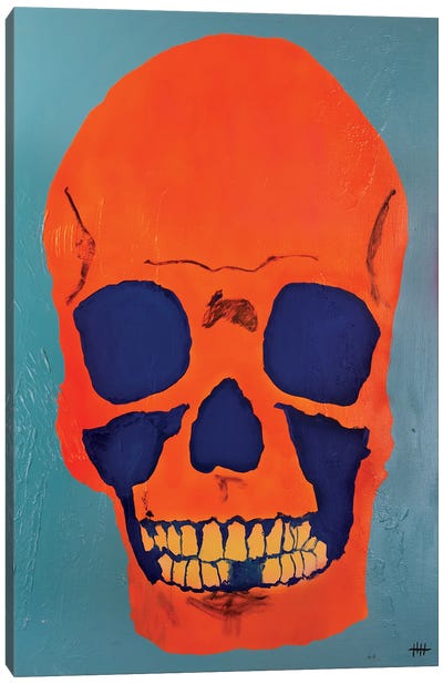 Skull XI Canvas Art Print - Fire & Ice