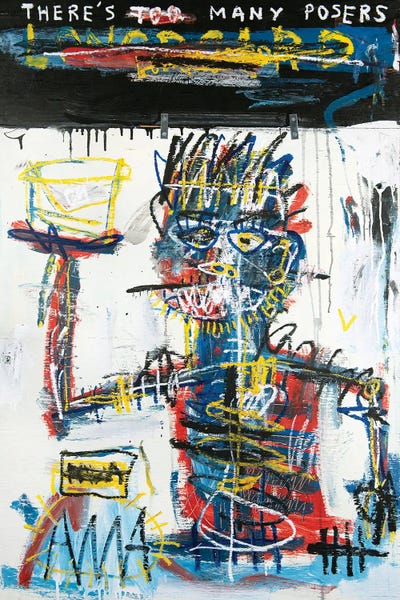 Neo-expressionism: There's Too Many Posers Longboard by Eddie Love