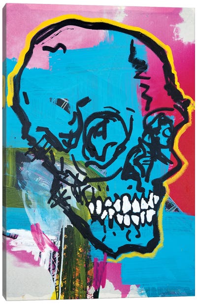 Skull XIX Canvas Art Print - Similar to Andy Warhol