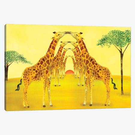 Safari Canvas Print #ELW16} by Ellen Weinstein Canvas Wall Art