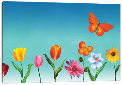 Unstuck Canvas Art Print - Monarch Butterflies