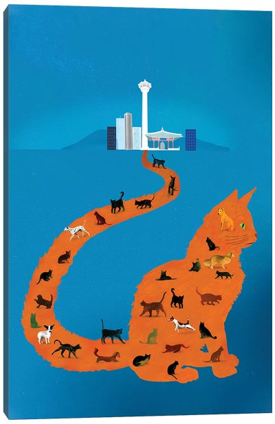 Cats And Dogs Canvas Art Print - Ellen Weinstein
