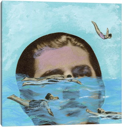 Man Overboard Canvas Art Print - Ellen Weinstein