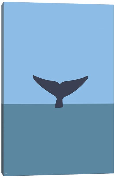 Blue Whale Tail, Mirissa, Sri Lanka Canvas Art Print - Kids Ocean Life Art