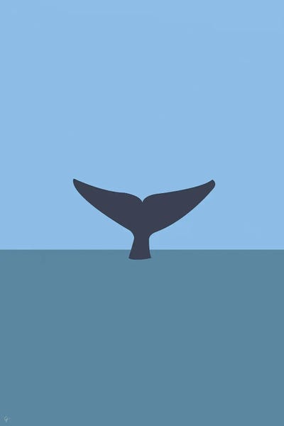 Kids Ocean Life Art: Blue Whale Tail, Mirissa, Sri Lanka by Lyman Creative Co.