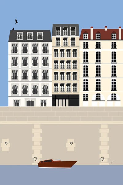 Paris On The Seine River France by Lyman Creative Co. acrylic art print