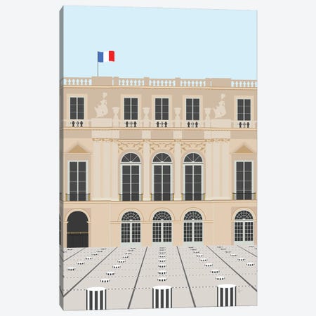 Paris, France Buren's Columns, Palais Royal Canvas Print #ELY106} by Lyman Creative Co. Canvas Art