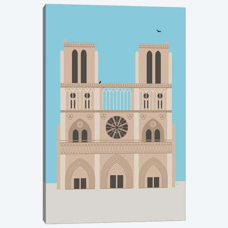 Cathedral, Paris, France Canvas Print #ELY107} by Lyman Creative Co. Canvas Wall Art