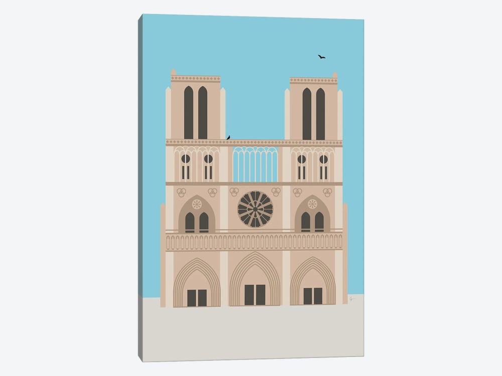 Cathedral, Paris, France by Lyman Creative Co. 1-piece Canvas Wall Art