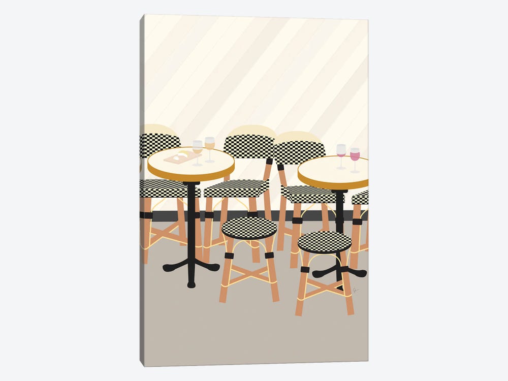 Paris Cafe Chairs France by Lyman Creative Co. 1-piece Art Print