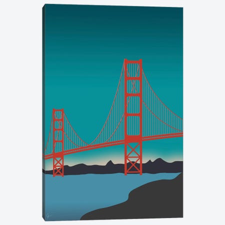 Golden Gate Bridge, San Francisco, California Landscape Canvas Print #ELY110} by Lyman Creative Co. Canvas Wall Art