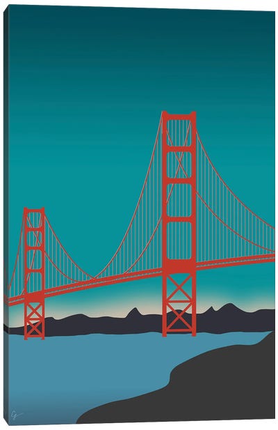 Golden Gate Bridge, San Francisco, California Landscape Canvas Art Print - Lyman Creative Co
