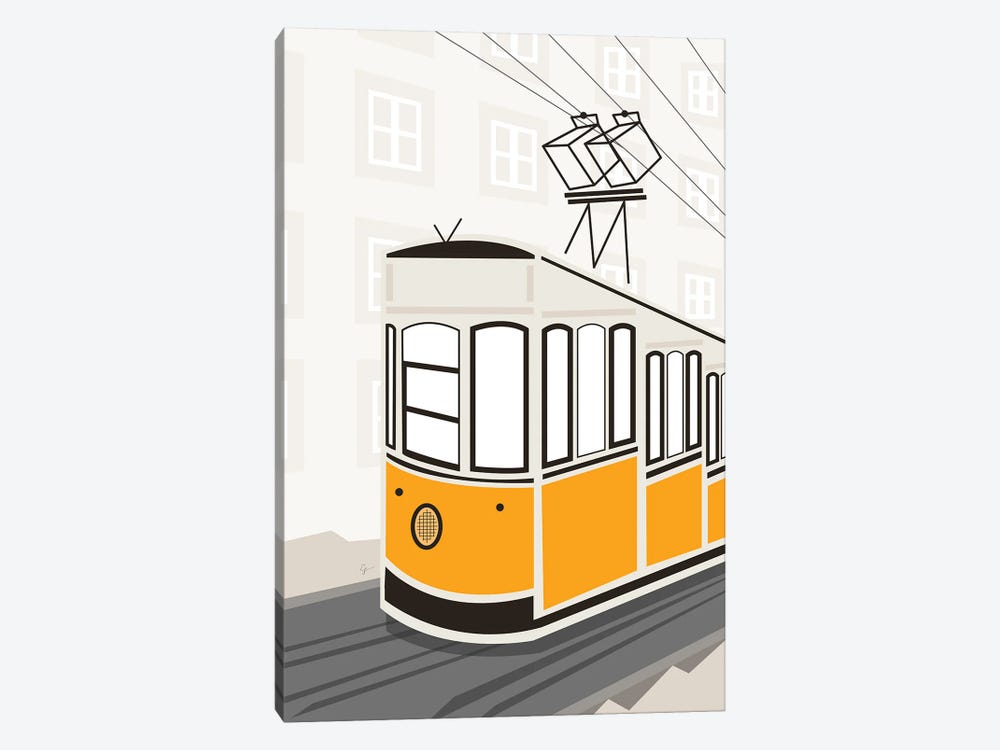 Lisbon, Portugal, Tram, Funicular, Ascensor Da Bica by Lyman Creative Co. 1-piece Art Print