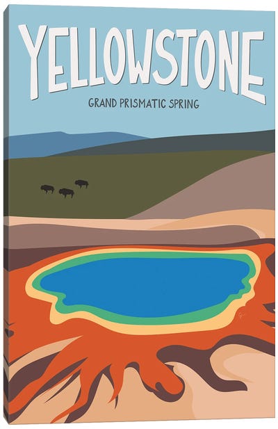 Grand Prismatic Spring, Yellowstone National Park, Wyoming, USA Canvas Art Print - Lyman Creative Co