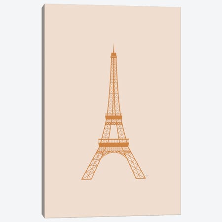 Vintage Aesthetic Paris, France Eiffel Tower Canvas Print #ELY135} by Lyman Creative Co. Canvas Art Print