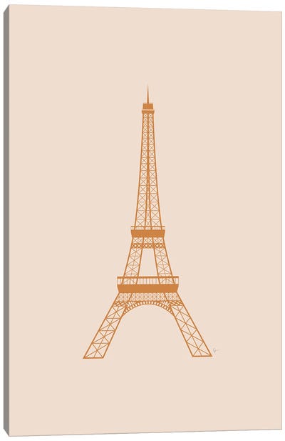 Vintage Aesthetic Paris, France Eiffel Tower Canvas Art Print - Lyman Creative Co
