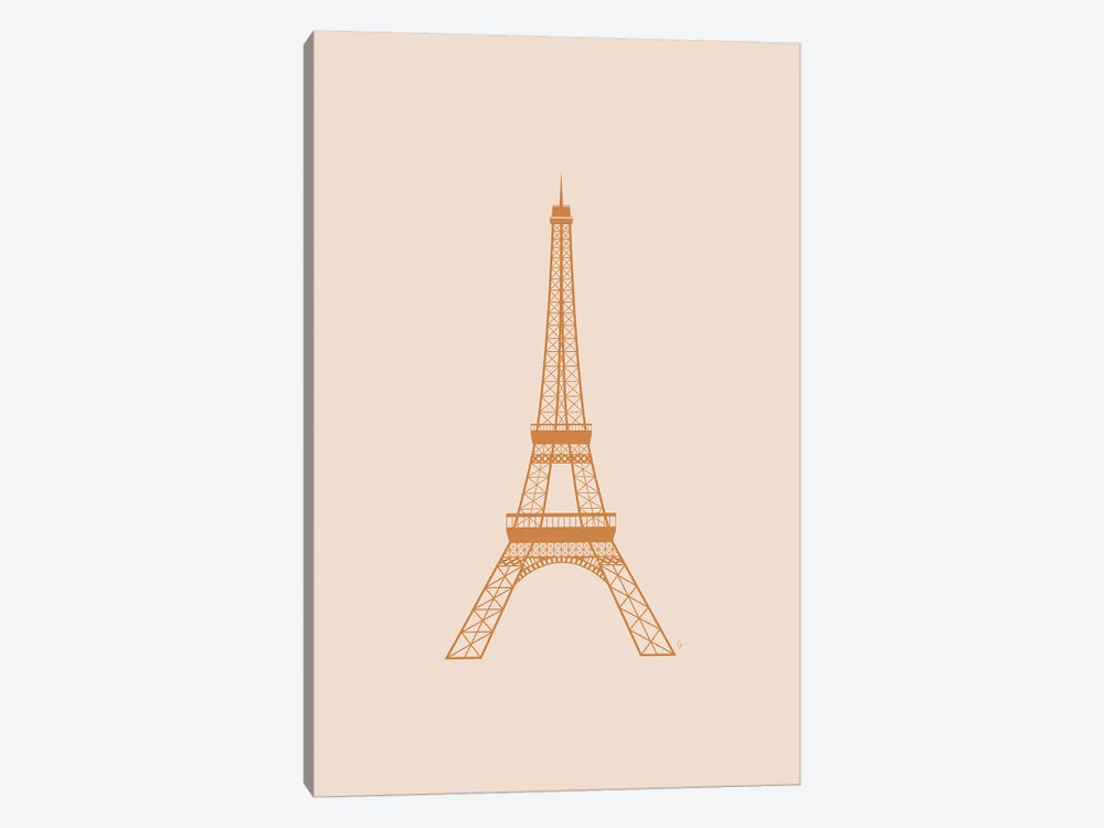 Vintage Aesthetic Paris, France Eiffel Tower 1-piece Canvas Print
