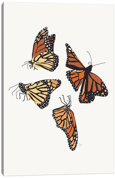 Monarch Butterflies Canvas Art Print - Monarch Butterflies