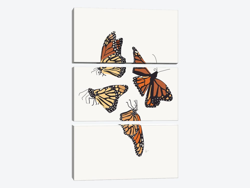 Monarch Butterflies by Lyman Creative Co. 3-piece Art Print