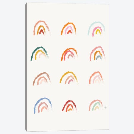 Rainbows Pastel Canvas Print #ELY138} by Lyman Creative Co. Canvas Art