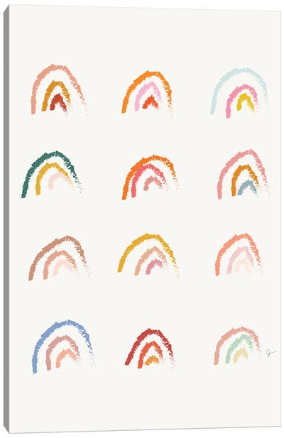 Rainbows Pastel Canvas Art Print - Lyman Creative Co