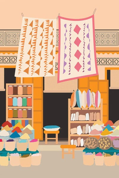 Marrakesh: Marrakech Medina Shop, Morocco by Lyman Creative Co.