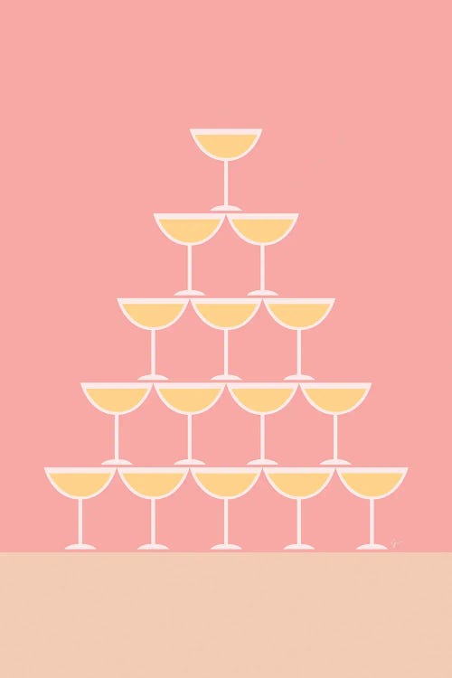 Pink Champagne Tower